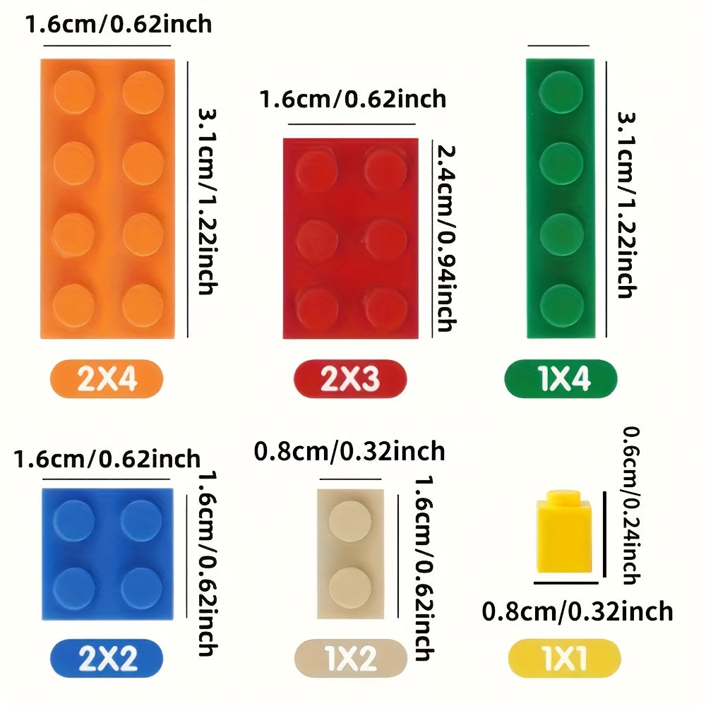 1200pcs Blocs de Construction Éducatifs pour Enfants, Jouets Puzzle, Blocs de Construction à Brancher, Adaptés pour Thanksgiving, Halloween, Noël, Cadeaux d'Anniversaire pour Garçons et Filles, Couleurs et Formes de Grains Aléatoires